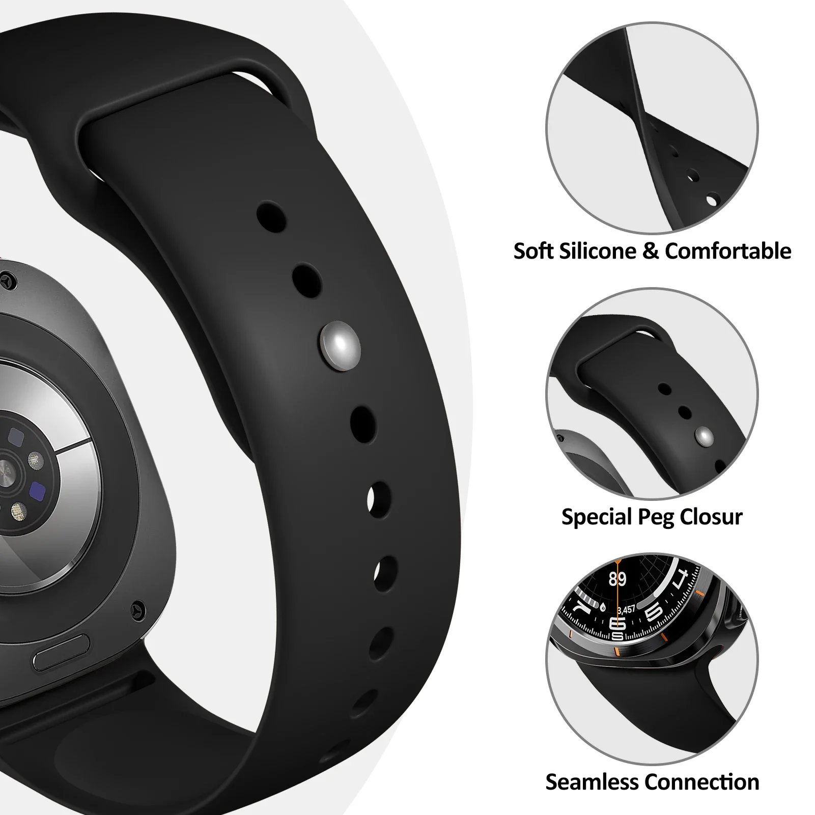 Silicone Sport Strap - Soft and Durable Bracelet