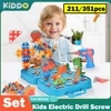 Kids Electric Drill Screw Nut Puzzles Toys Pretend Play Tool Disassembly Assembly Drill 3D Puzzle Toys For Boy Children Gifts 1