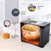 2LB Bread Maker, 19-in-1 Automatic Bread Machine Stainless Steel with Ceramic Pan,15H Timer&1H Keep Warm, Sourdough, Gluten-Free 5