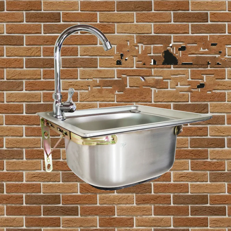 Single Stainless Steel Kitchen Sink Set with Drain Pipe Vegetable washing basin
