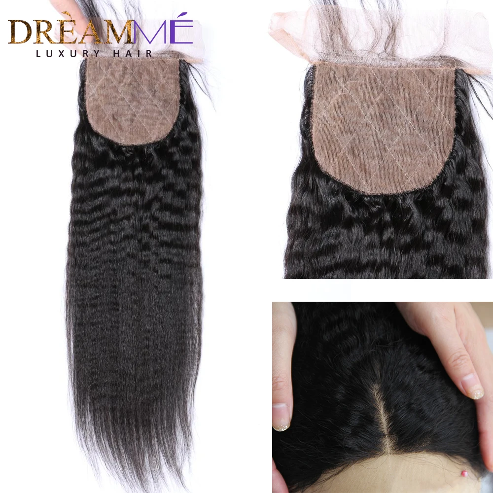 Human Hair Lace Closures 22" 4x4 Silk Base Closure Kinky Straight Human Hair Lace Closure Remy Human Hair Extensions Baby Free Free Part