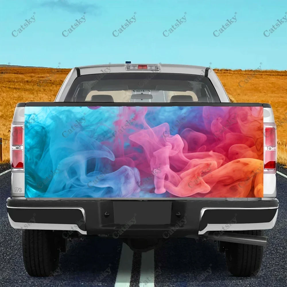 

Colorful Cloud of Smoke Truck Tailgate Wrap Professional Grade Material Universal Fit for Full Size Trucks Weatherproof