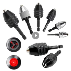 Quick Change Converter Mini Drill Chuck Keyless Screwdriver Impact Driver Adaptor Drill Drilling Converter Tool Mini Drill Chuck