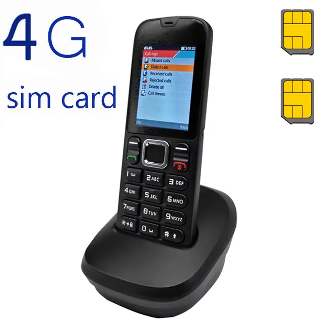 Telefono Cordless GSM SIM Card mobile fisso per anziani telefono