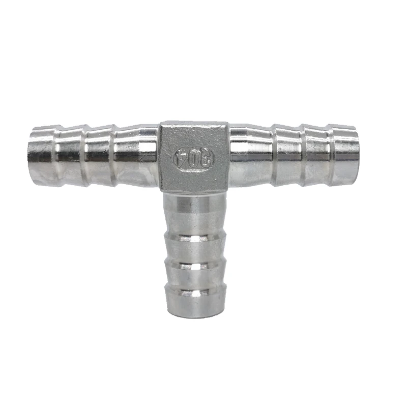 Hose Pipe Fitting 6mm-20mm Tee Y T L Type 304 Stainless Steel