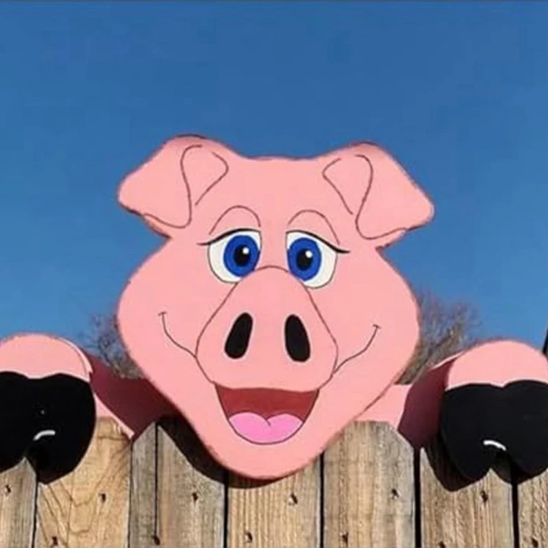 ABYP Fence Peep Yard Art Decoration, Outdoor Fence Decoration, Yard Art, Outdoor Art, Decoration