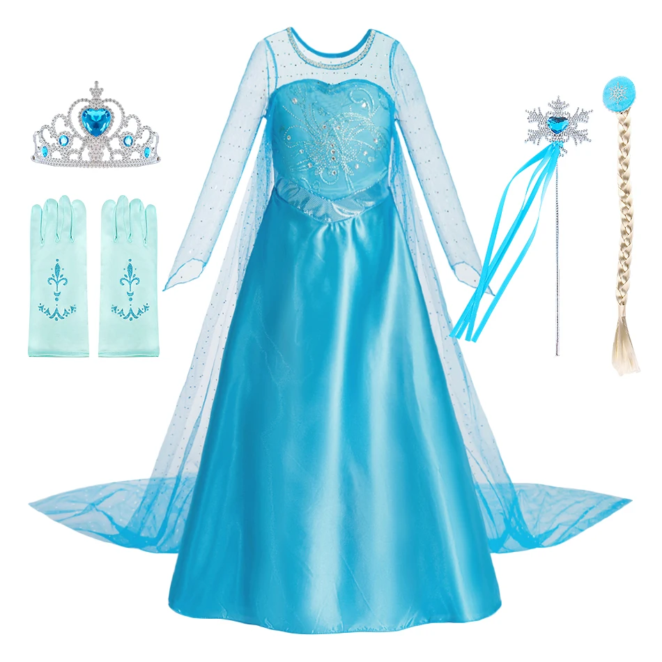 Déguisement Princesse Elsa Complet avec Accessoires Enfant
