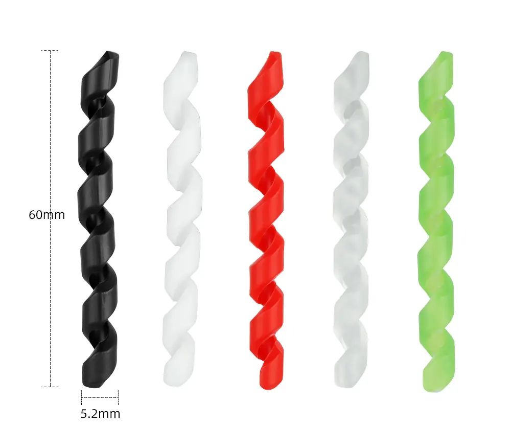 Deemount 5 Teile/los Fahrrad Kabel Manager Spirale Elastische Gummi Linie Krawatte Minder Fahrrad Licht Threading Kabel Halter Controller Fahrrad – Detail 2