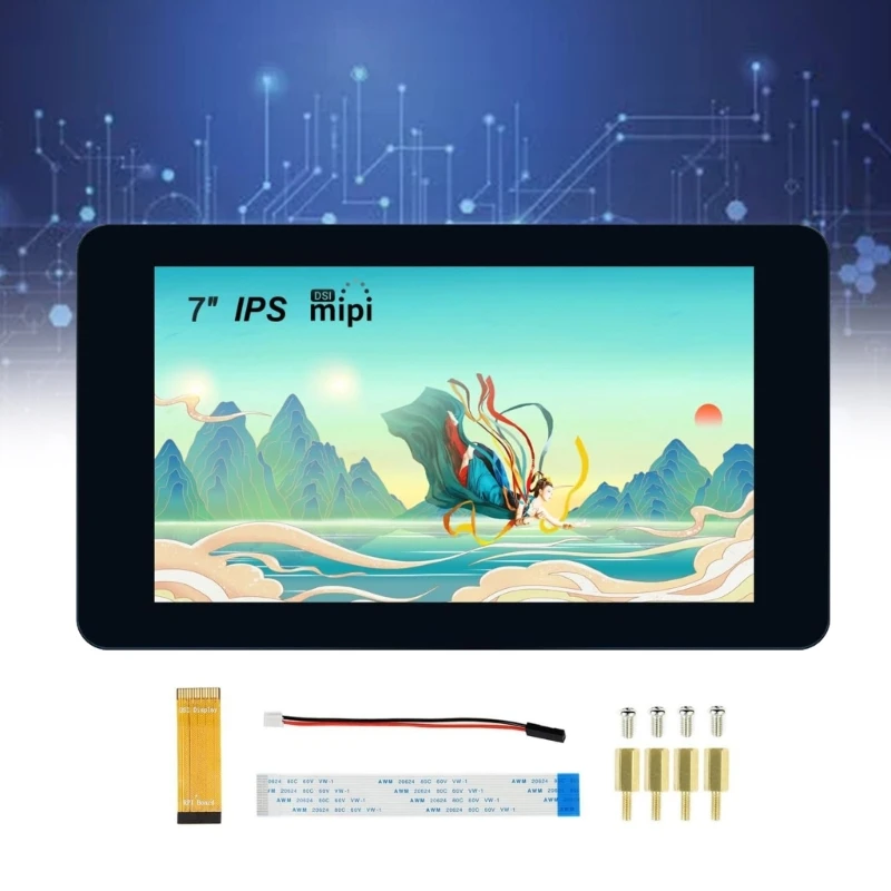 

7-дюймовый ЖК-экран с высоким разрешением 800x480, поддержка для RaspberryPi4B/3B+/3A+ 3B Multiple Touch X3UF