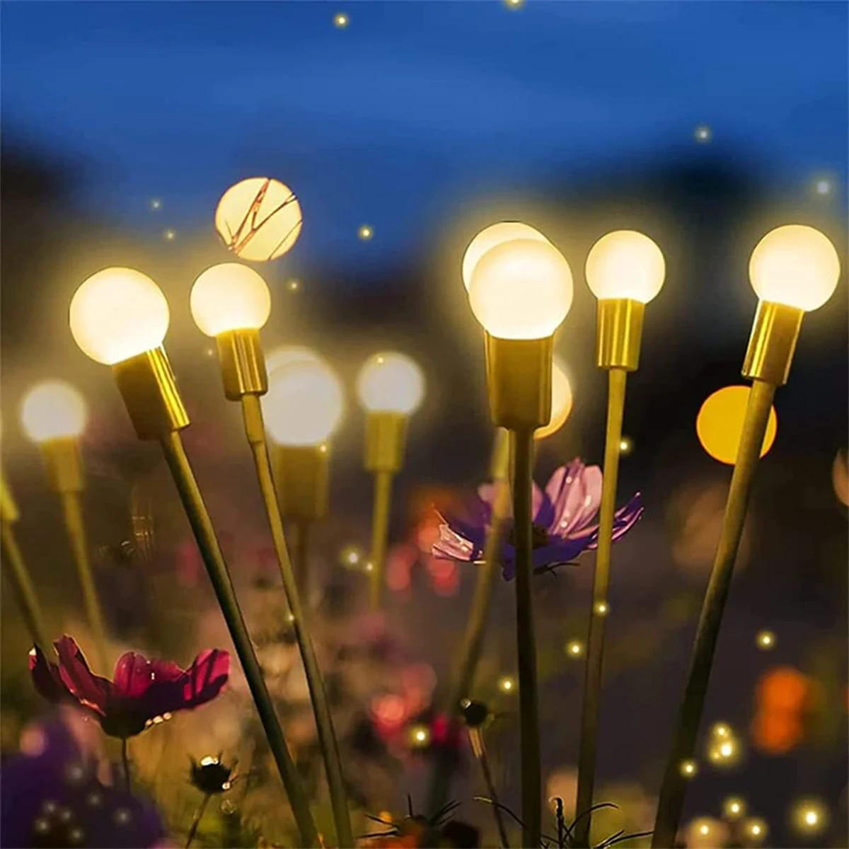 

LED Light Outdoor Solar Firefly Lamp Waterproof Starburst Swaying Light Landscape Lighting for Yard Pathway Garden Decoration