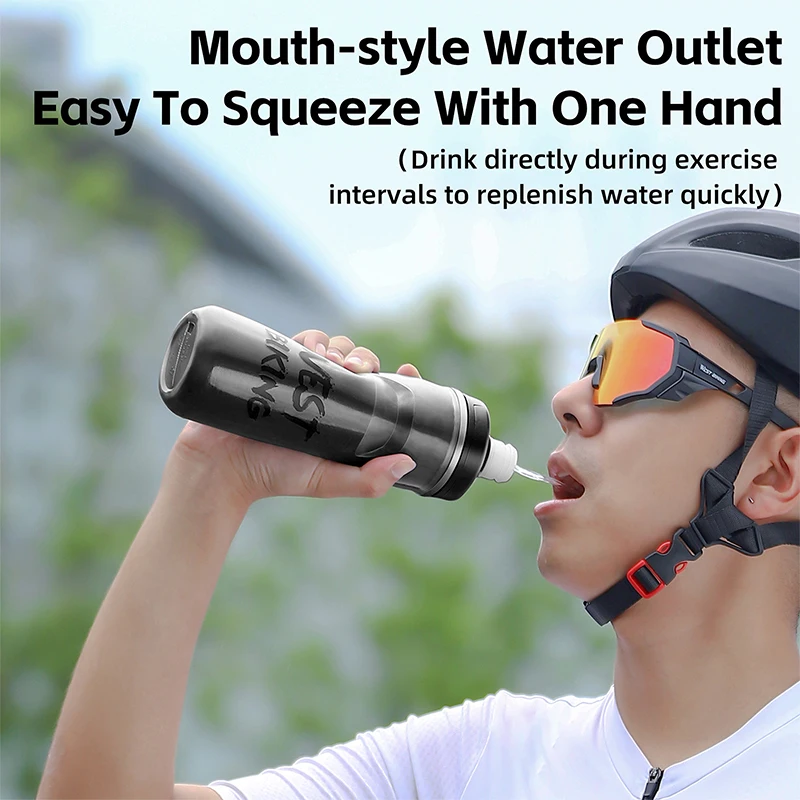 Bicycle Water Bottle WEST BIKING Cycling 620ML Water Bottle PP Cup Leak-proof Shaker Cold And Heat Preservation Outdoor Drinkware Gym Bicycle Bottle