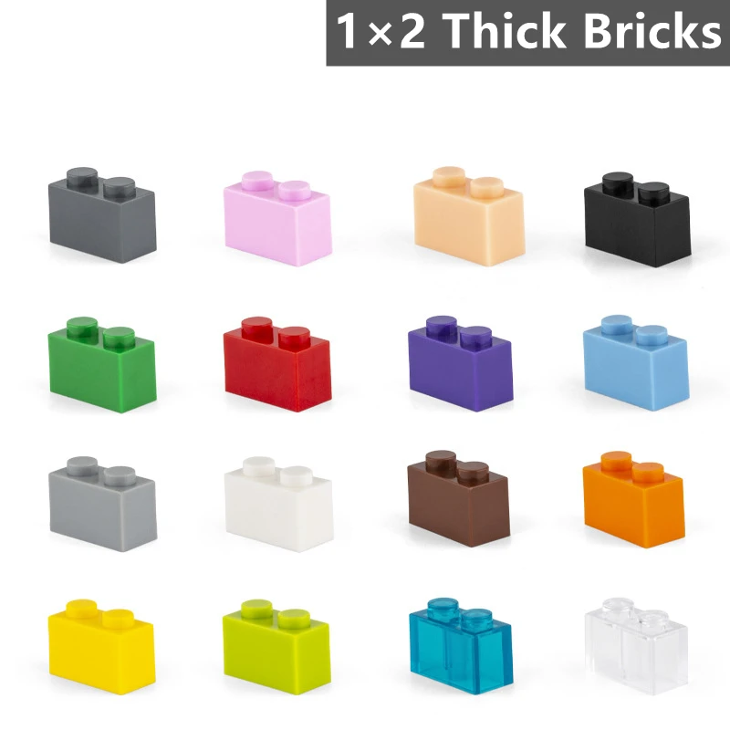 

240 Pcs Building Blocks Thick Figures Part Bricks 1x2 Dots Compatible 3004 DIY Children Kids Educational Creative Assembly Toy