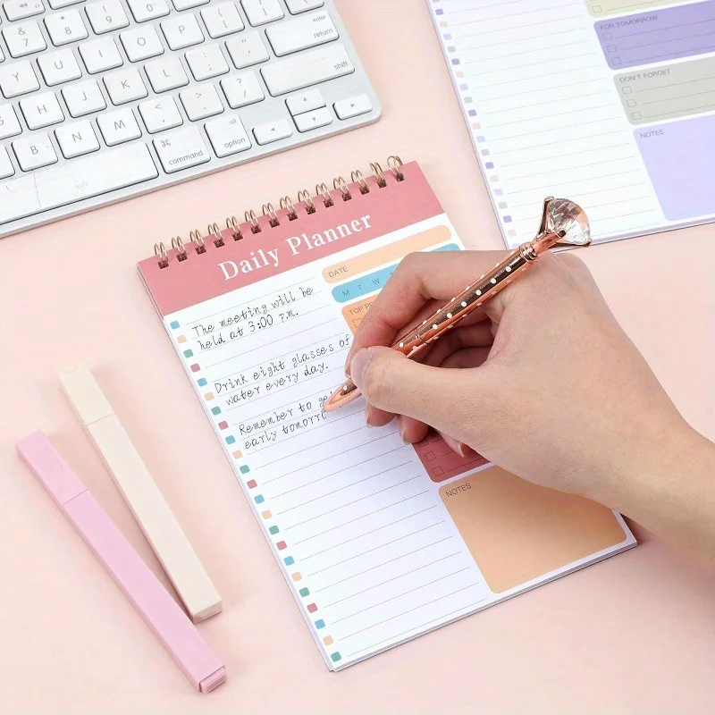 1PC Daily To Do List Notepad-30 Laminated Sheets for Work, School, Fitness & Academic Goals Notebook-Perfect Back To School