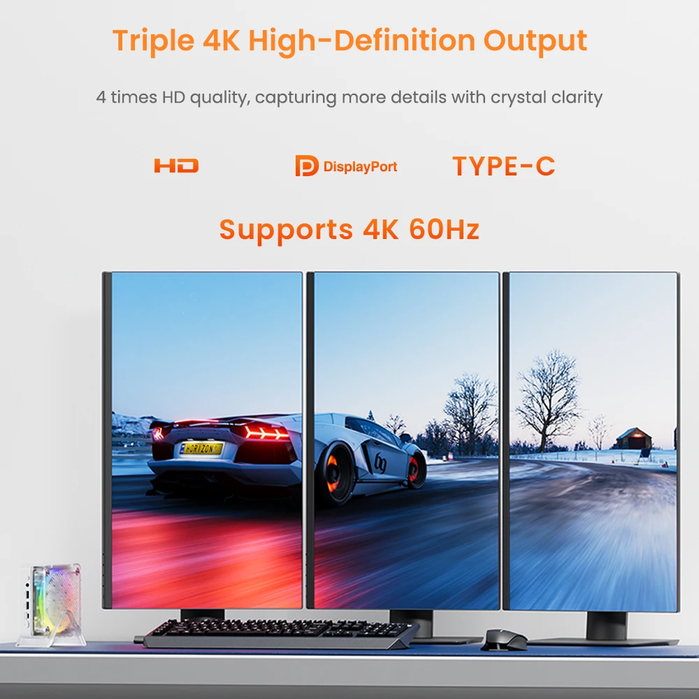 Genmachine Mini PC 7840HS 780M R9 6900HX 680M Windows 11 Ryzen Gaming Pc Computer WiFi 6/Bluetooth 5.2/OCuiLink/HDMI/USB 4 6