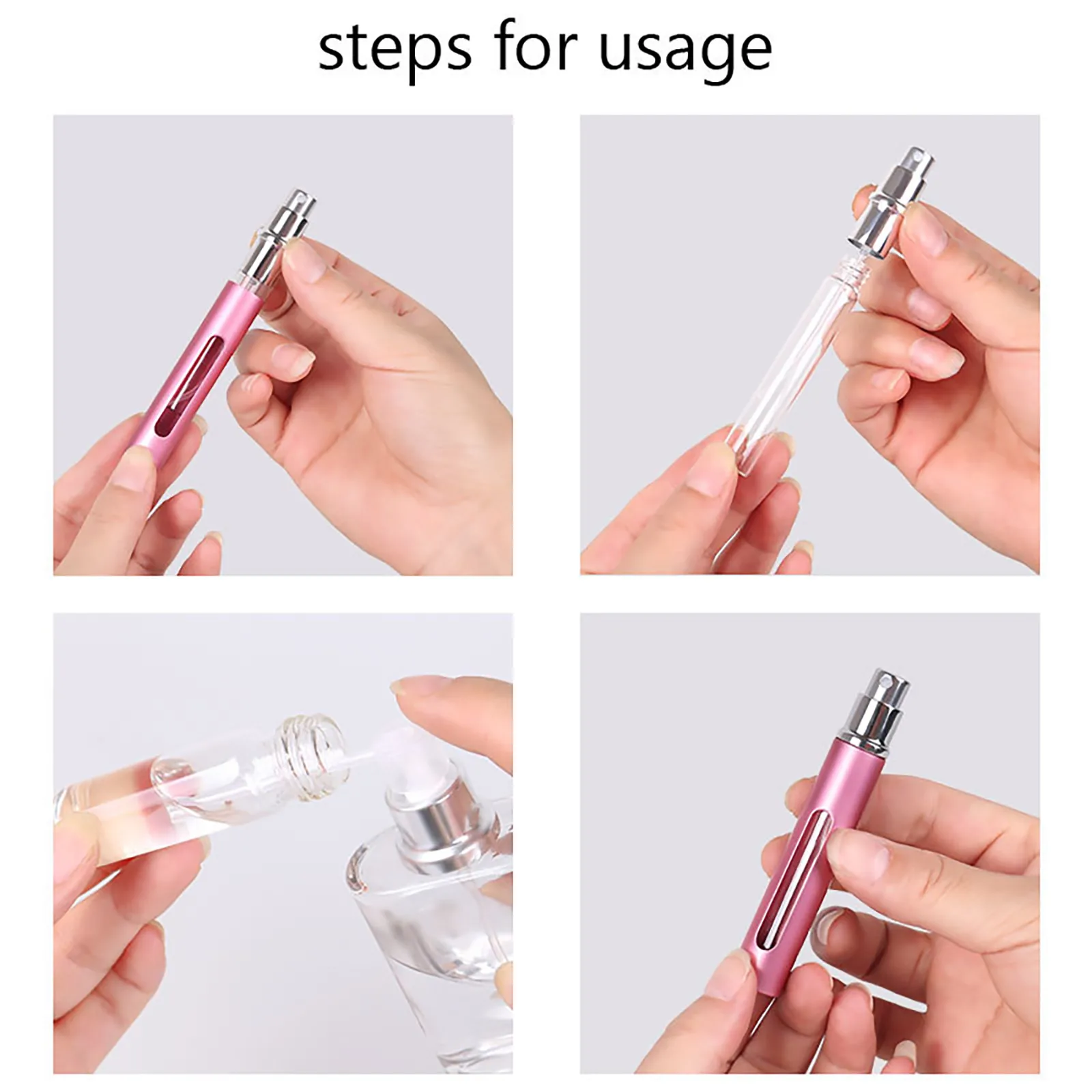 10ml Portable Perfume Bottles Sprayer Refillable Aluminum Glass Perfume Atomizer Perfect Travel Women Cosmetic Containers Diy spray bottle atomizing sprayer