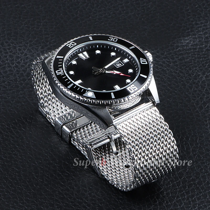 1.0 メッシュミラネーゼストラップセイコー 18/20/22/24 ミリメートル