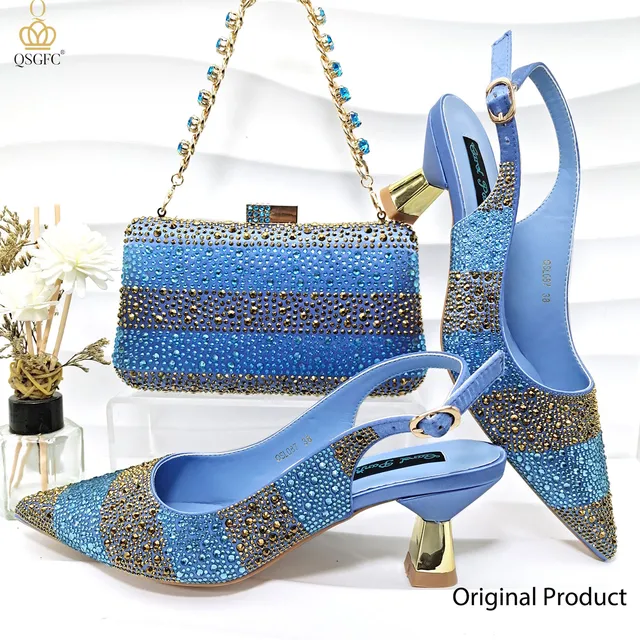 Royal Blue Heels Pale Blue Shoes And Matching Bag Luxury Open Toe