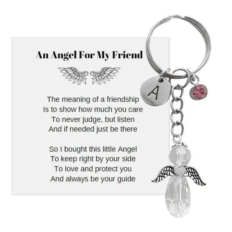 

Angel Key Chains Angel Pendant Baptism Favors Protection Angel Gifts Memorial Key Chain Gift Prayer Blessing Gifts Angel Charm