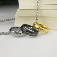 My Precious!  Gold / Black / Silver Color 6mm Tungsten Carbide Ring + Stainless Steel Chain Fashion Jewelry The One Ring 1