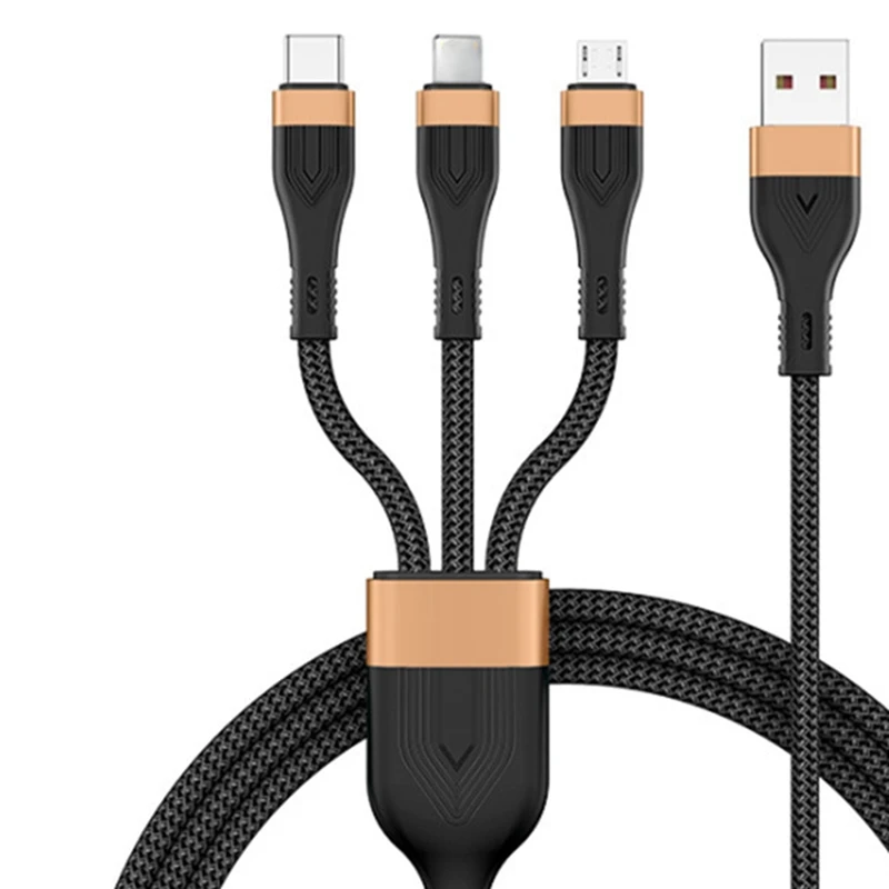 

Кабель PD USB C 100 Вт, 6 А, 3 в 1 для Iphone 14, 13, 12, QC4.0/3,0, кабель для быстрой зарядки Micro-USB Type-C для Samsung/Xiaomi