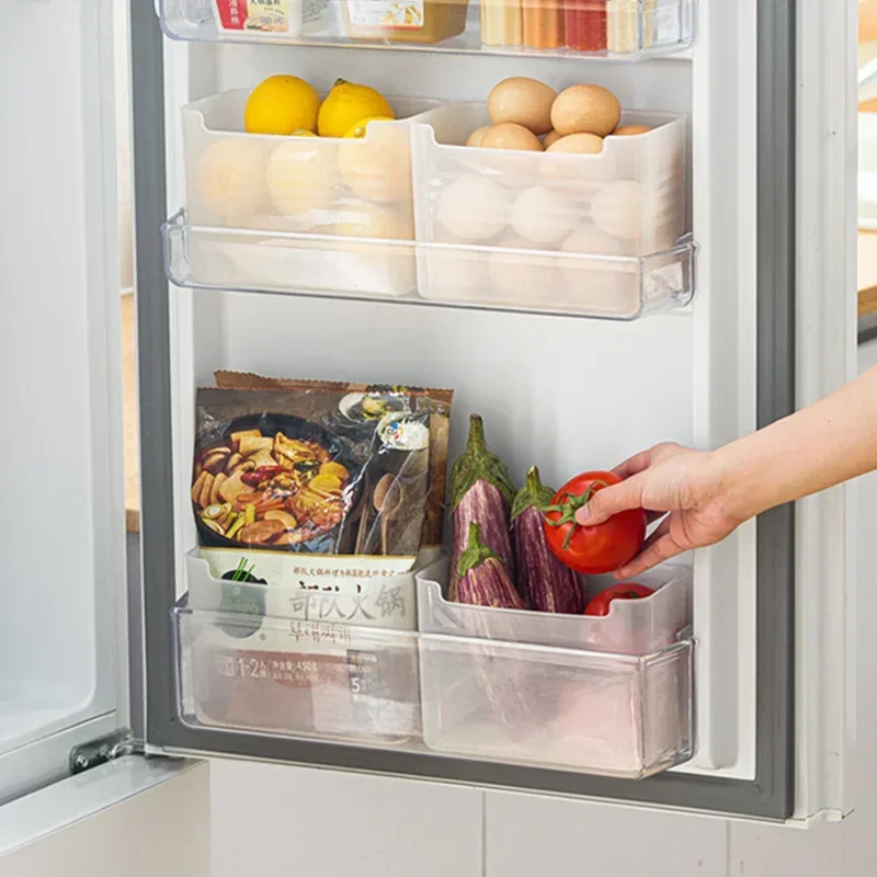 6pcs Refrigerator Organizer Bins Stackable Fridge With Cutout