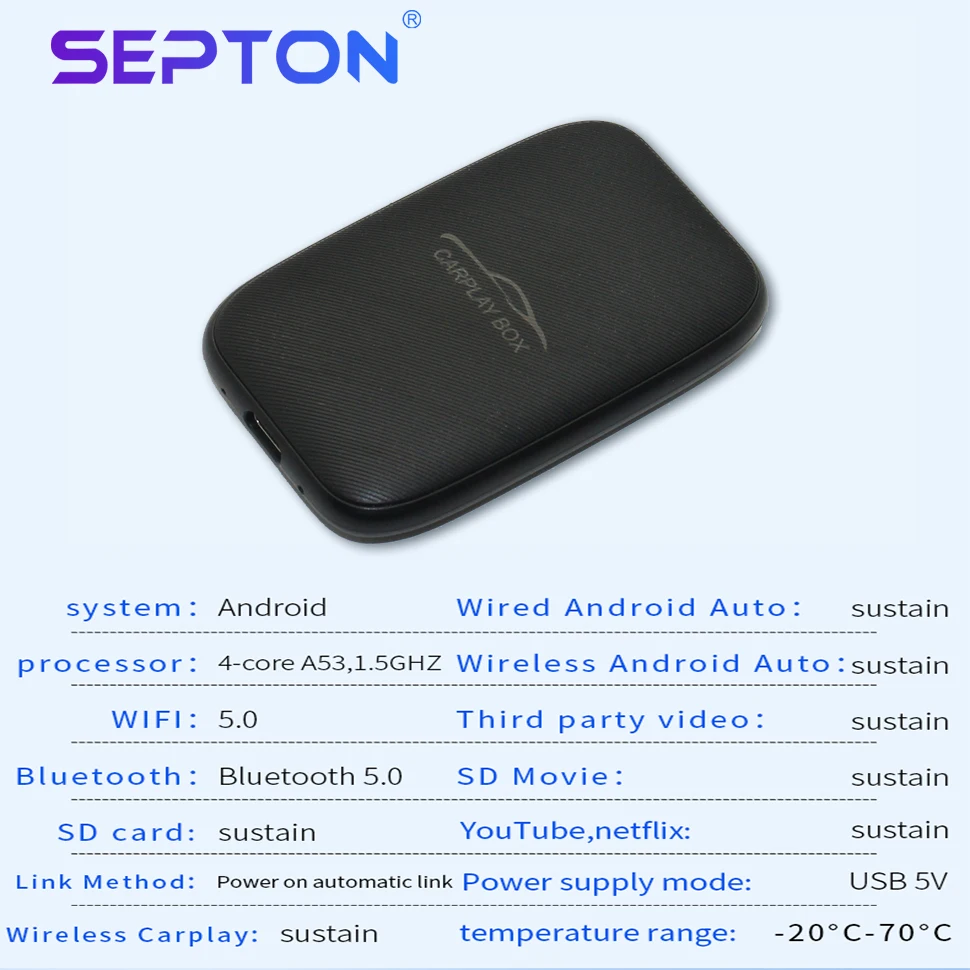 SEPTON ȵ̵ Ʈ AI TV ڽ, ޴  ī÷, ڵ ڽ , OEM  ī÷ 