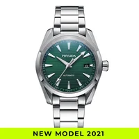 PHYLIDA 2021 New Aqua Automatic Watch Solid SS Sapphire Crystal NH35A Mechanical Wristwatch 100WR Diver 1