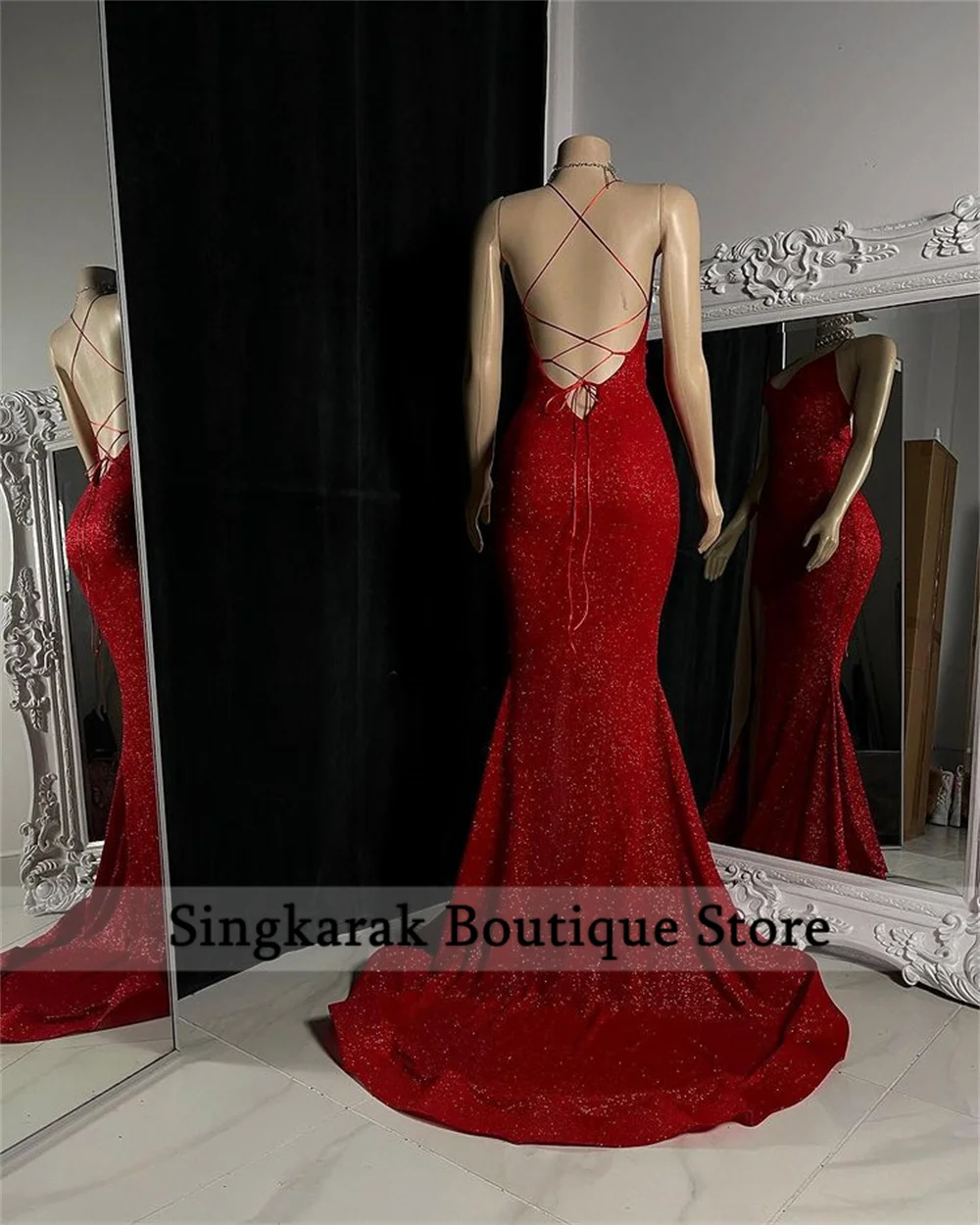 ball gown prom dresses New Arrival Sparkly Prom Dresses 2022 Side Split  Dubai Arabic Formal Party Gowns Elegant Evening Dress  Robe De Bal red prom dress