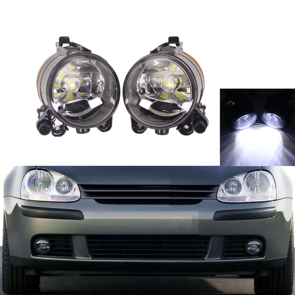

Car Lights For VW Golf 5 A5 MK5 2004 2005 2006 2007 2008 2009 Car-styling Front Bumper Fog Light Lamp with LED Bulbs