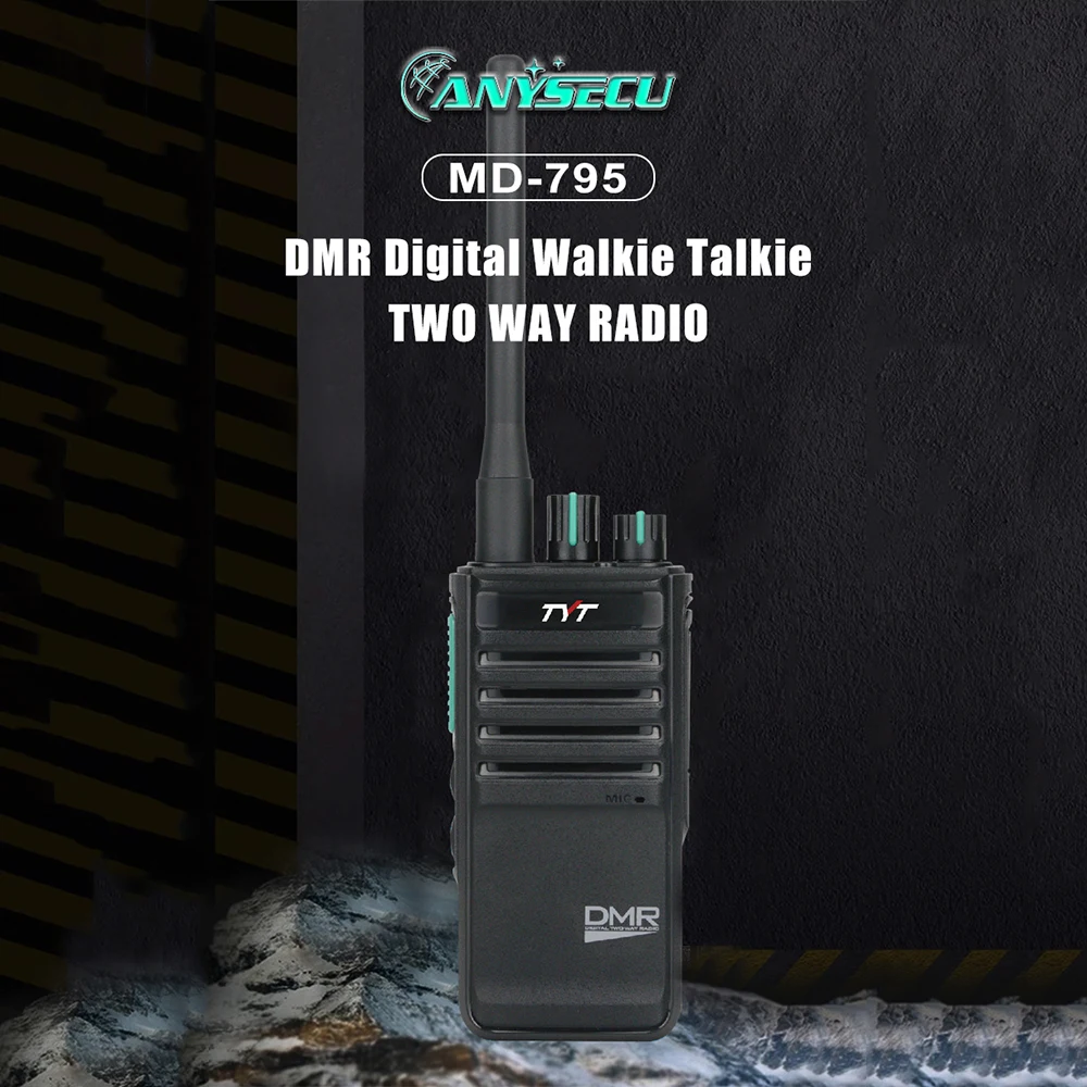 

TYT MD-795 New DMR Digital Walkie Talkie MD-795A Two Way Radio 64/4Zones (16Channels per zone) 4W Voice Encryption Function