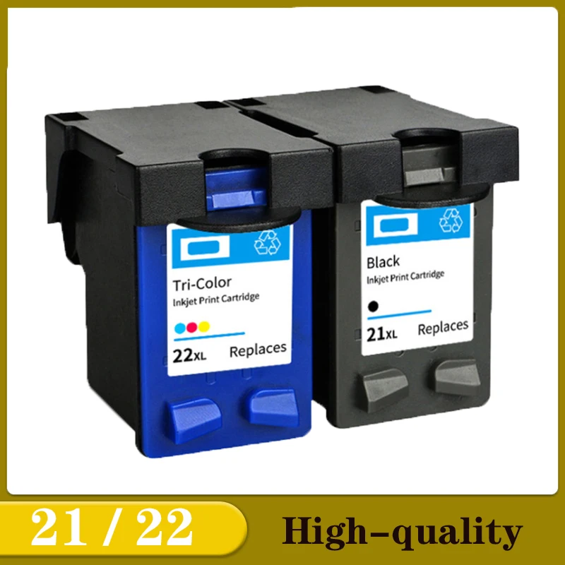 COLORETTO Inktcartridges HP 21XL 22XL - Gerecyclede Patronen (1 Zwart + 1 Kleur)
