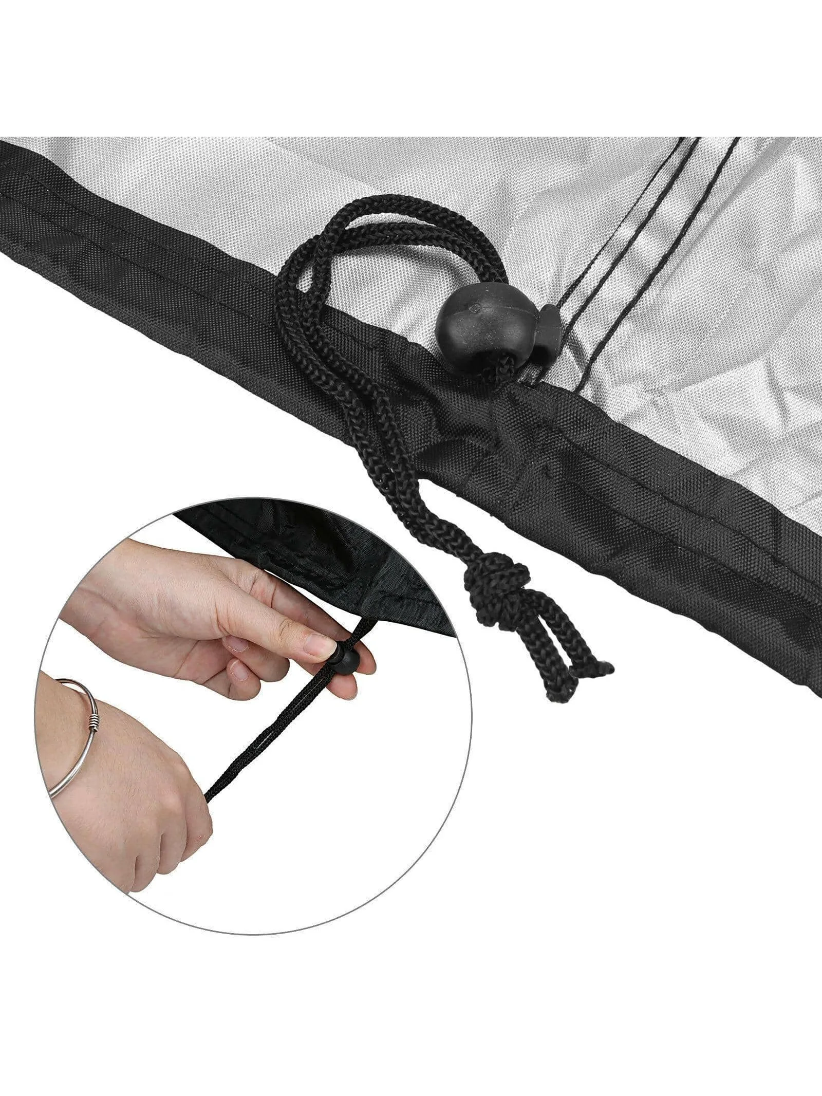 Heavy Duty Waterproof Outdoor BBQ Grill Cover - Dust & Rain Protective Round Cover
