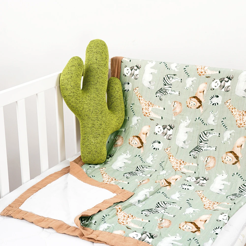 

Happyflute 4Layers Muslin Bamboo Cotton Baby Swaddle Blanket Newborn Quilt Infant Bath Towel