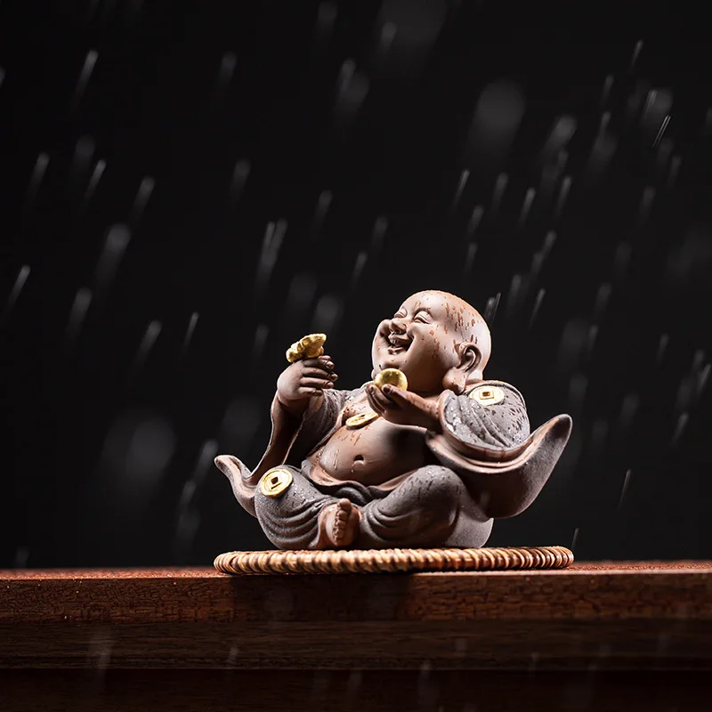 New Chinese Style Ceramics to attract wealth, Maitreya Buddha, Home Furnishings, Car and Bookcases Decorations