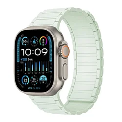 Magnetic Silicone Loop Strap - 42MM 44MM 45MM (Soft mint)