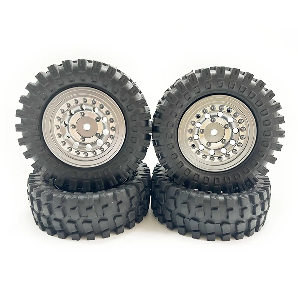 

55Mm 360G 1.3Inch Beadlock Wheel Tires with Brass Ring for 1/24 RC Crawler Car Axial SCX24 FMS FCX24 Enduro24 Upgrades,2