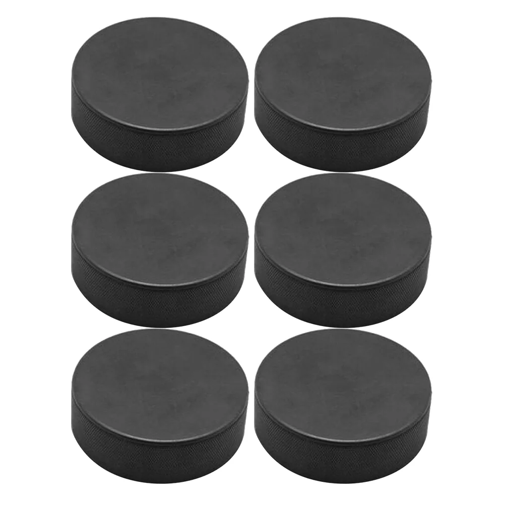 

6Pcs Practice Ice Hockey Lightweight Ice Puck Ice Hockey Training Puck PU Ice Hockey Puck Prop