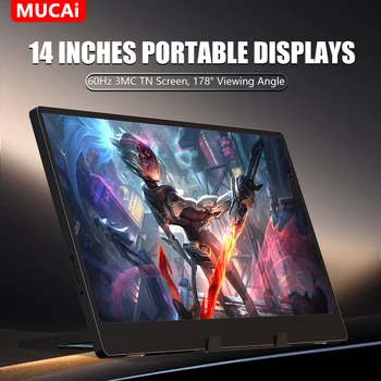 MUCAI N140-S36 14" Portable Monitor, 1366×768 TN, 60Hz, 3ms Response 1