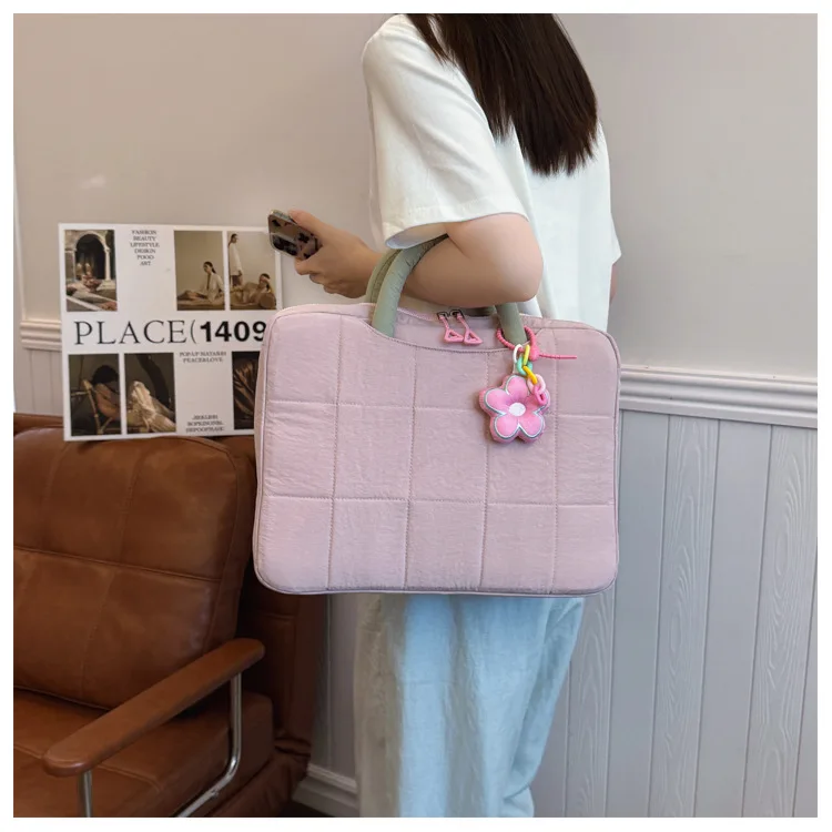 Puffy Laptop Sleeve 14/16 Inch Commuter Laptop Briefcase Notebook Sleeve Notebook Case Portable Handbag for Women