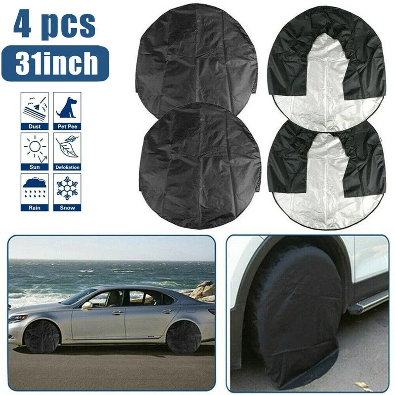 Sacs de rangement de couverture de pneu de voiture, housse de Protection de pneu, accessoires de voiture, 4 pièces