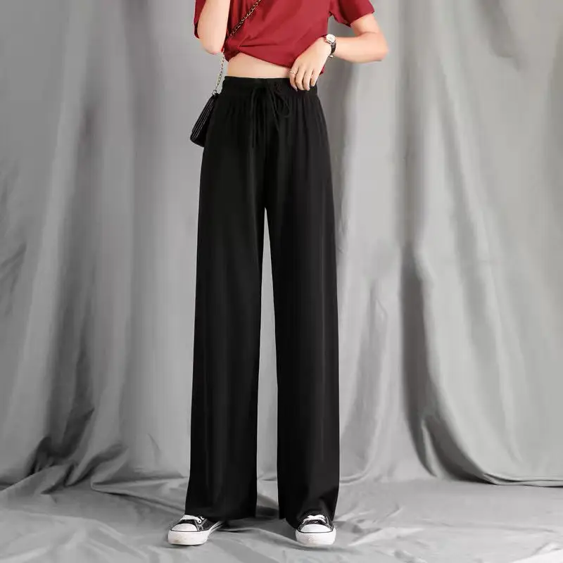High Quality Threaded suede sexy slim trousers simple and comfortable solid color all-match casual pants for women harajuku old navy capris Pants & Capris