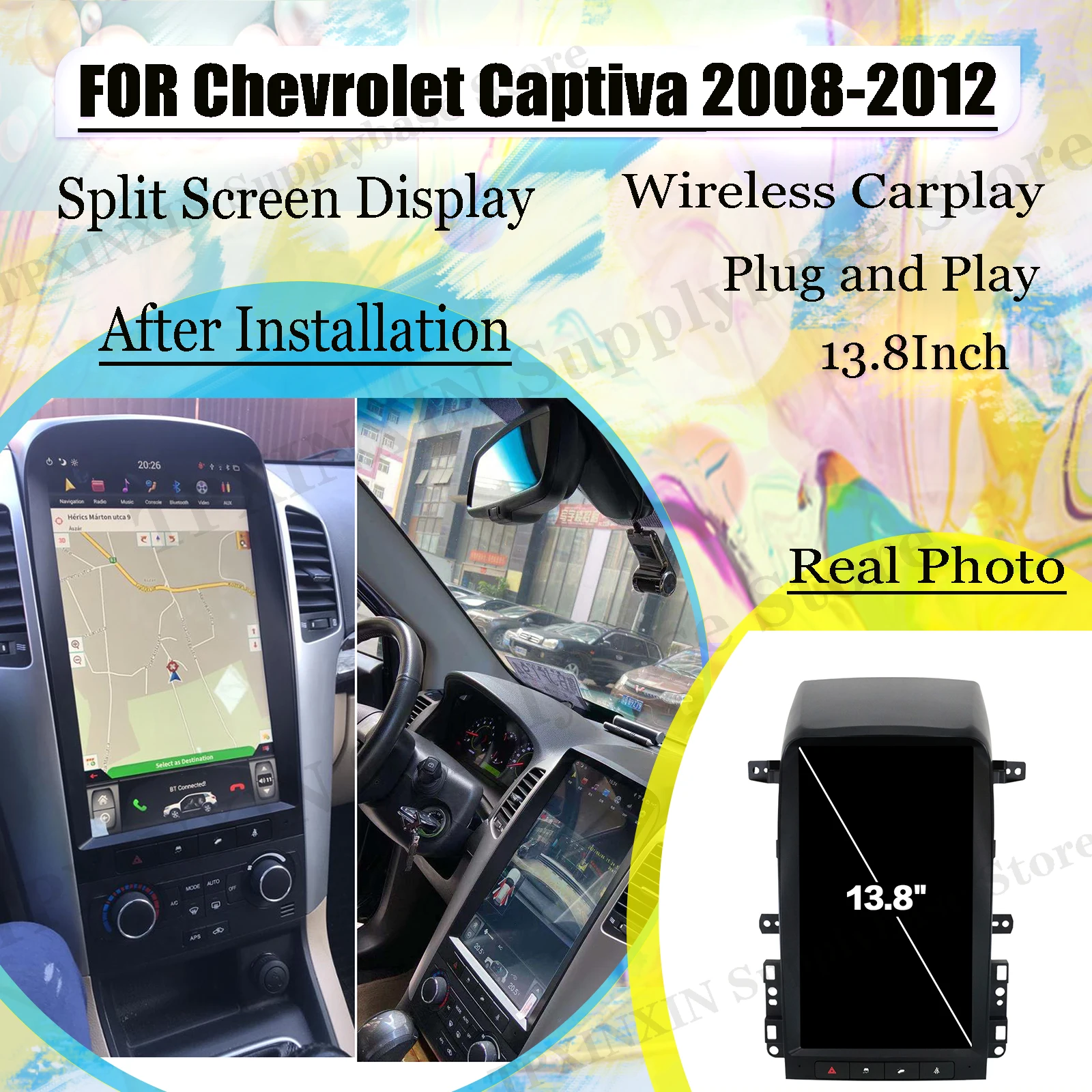 

Qualcomm Screen Android 11 For Chevrolet Captiva 2008 2009 2010 2011 2012 Radio Receiver Audio Stereo GPS Player Head Unit