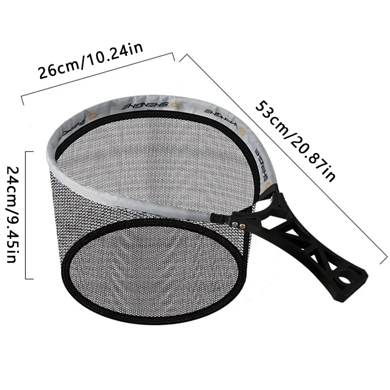 Handle Fly Fishing Hand Net Collapsible Small Mesh Foldable Landing Net Fishing Lures Outdoor Stream Tools Accessory fishing net fishing landing net