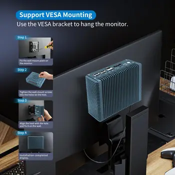 CWWK Mini PC N355 Firewall Appliance, Fanless Mini Computer with 6 Port 2.5GbE i226-V LAN, F5 OPNsense Micro PC DDR5 NO RAM/SSD 6