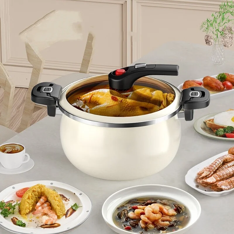 Enamel Micro Pressure Cooker Soup Pot Non-stick Enamel Multi-function Cooking Pot Pressure Cooker Gas Induction Universal