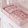 Pink Underwear Storage Box for Girls Dust-proof Socks Bra Organizer Box Drawer Fabric Box for Student Dormitory 1