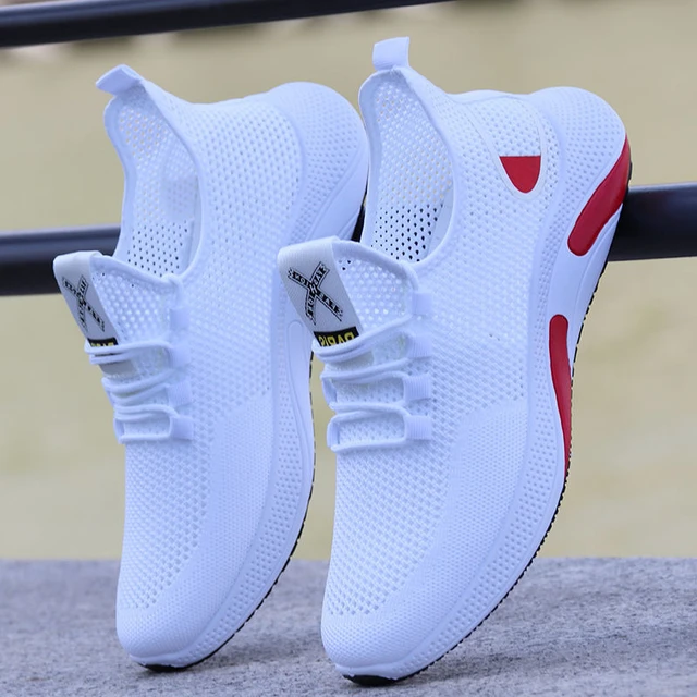 Men's Shoes Summer New Breathable Mesh Sneakers For Men Running Casual  Sports Shoes Hollow White Shoes Tenis Masculino - Casual Sneakers -  AliExpress