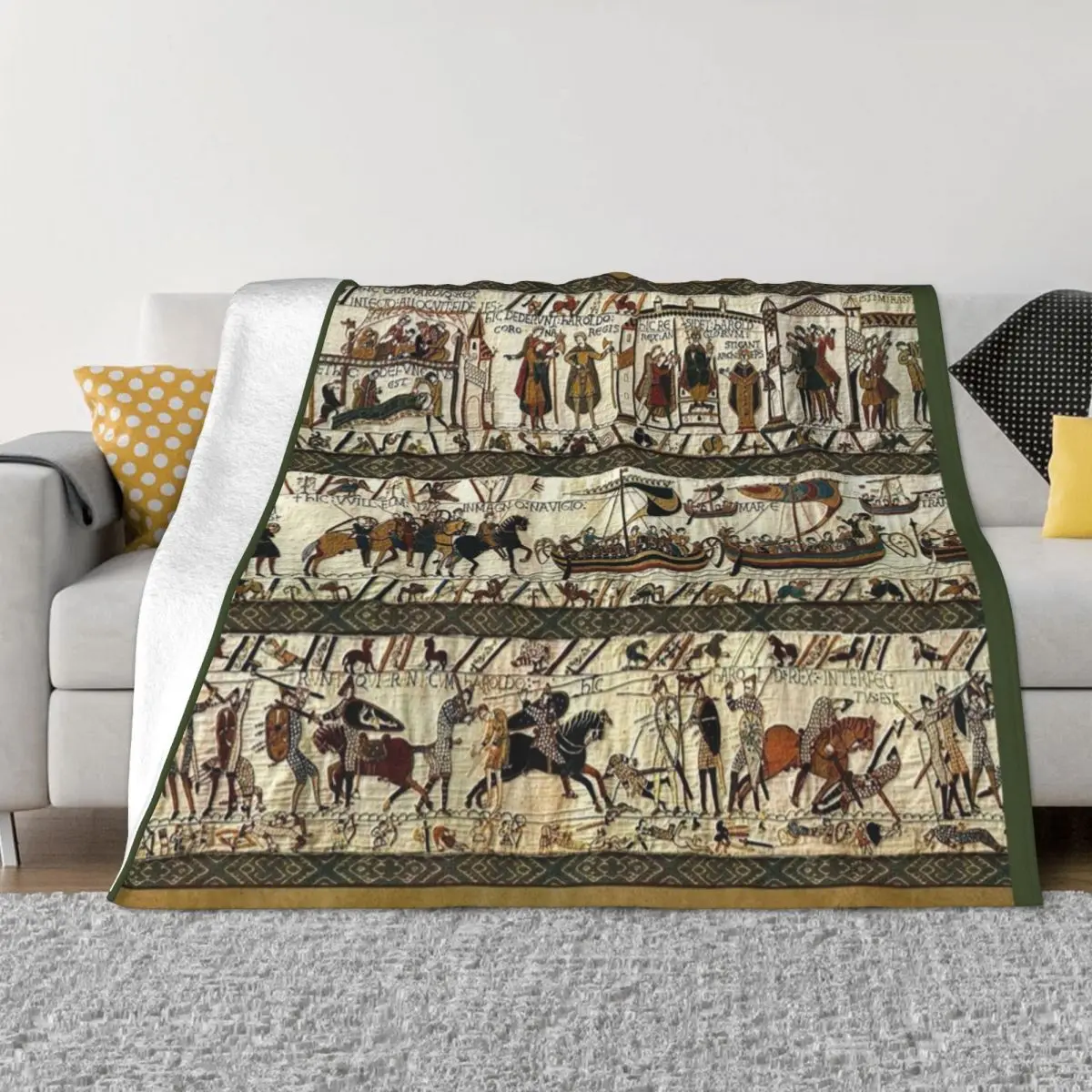 

Bayeux Throw Blanket Lvpyqep1kzm Blankets Battle Of Hastings Plush Awesome Warm Throw Blanket for Bedspread Spring/Autumn