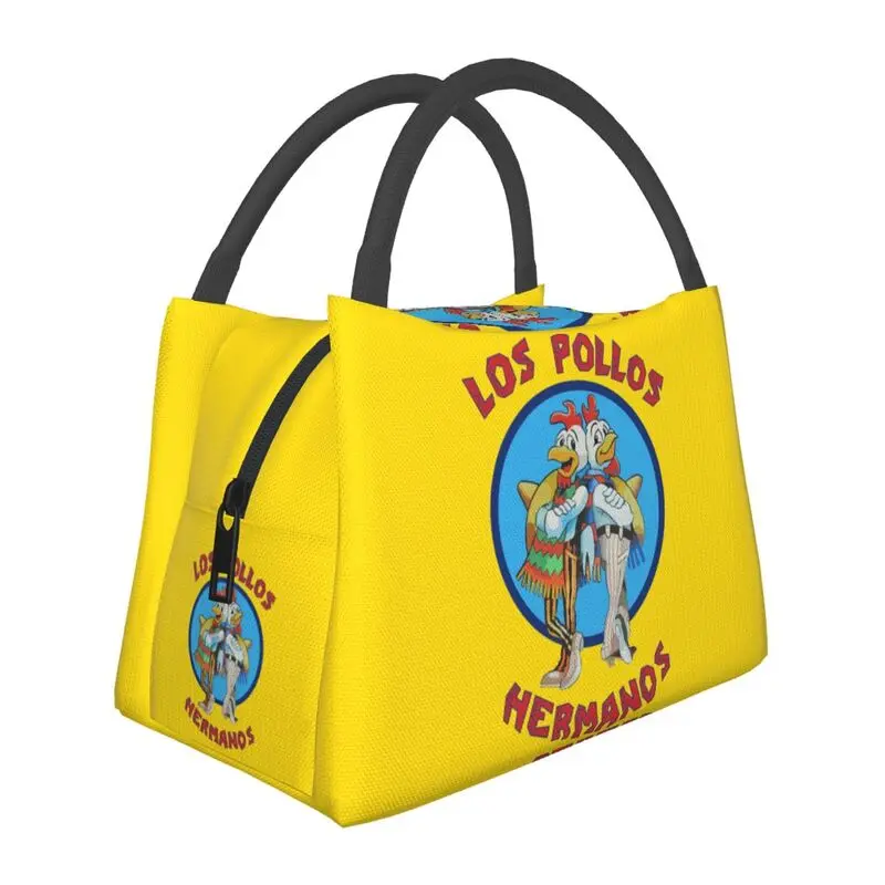 

Distressed Breaking Bad Insulated Lunch Bag for Outdoor Picnic Los Pollos Hermanos Leakproof Cooler Thermal Bento Box Women