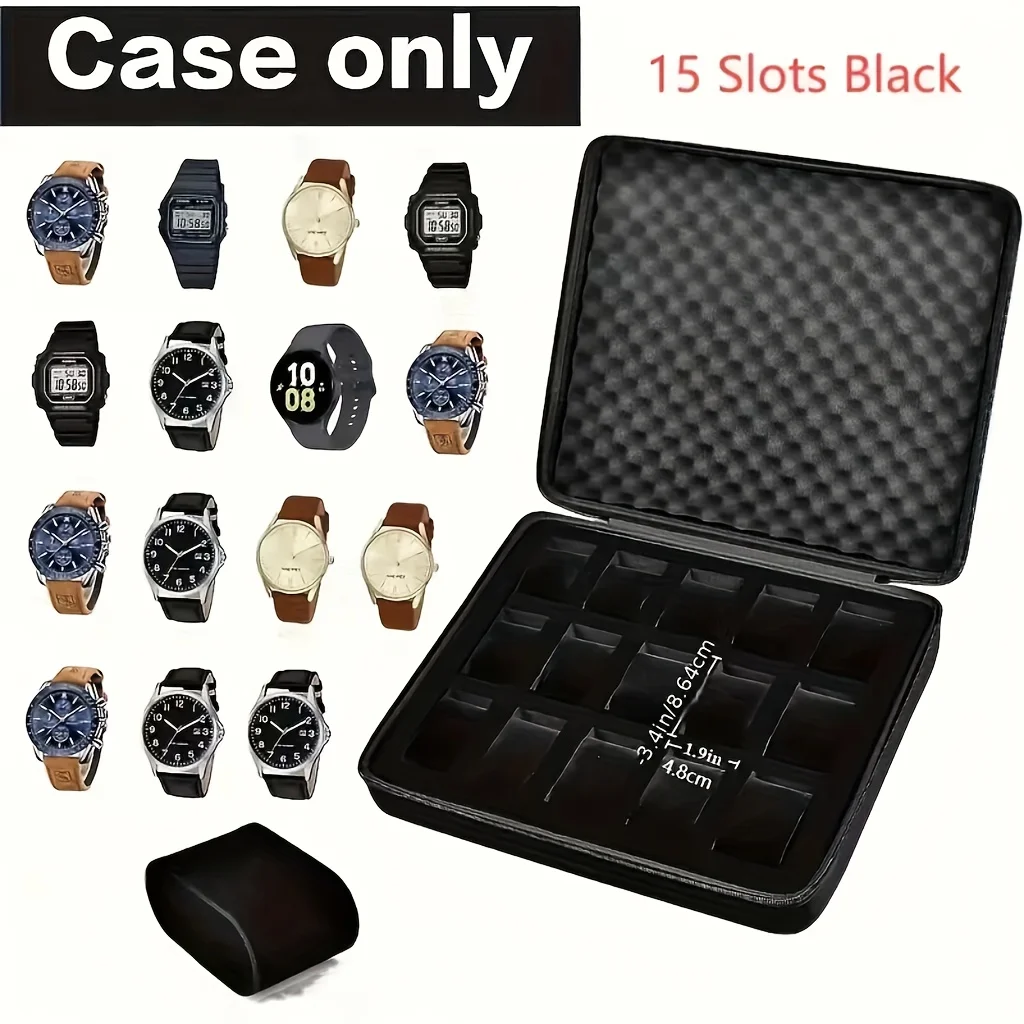 Advanced Watch Storage Box, 15 Card Slot Watch Storage Box, Portable Jewelry Storage Box,Display Cabinet, Suitable For Home